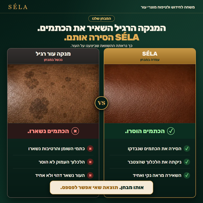 בדיקת התאמה של SÉLA על אזור נסתר בעור לפני שימוש מלא