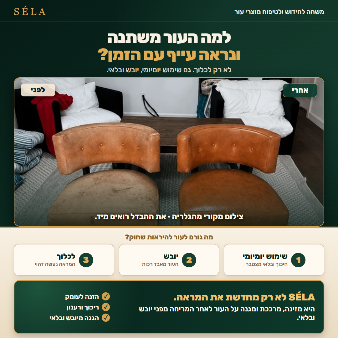הסבר מדוע עור מתייבש ומאבד את מראהו עם הזמן, וכיצד SÉLA מטפלת בכך